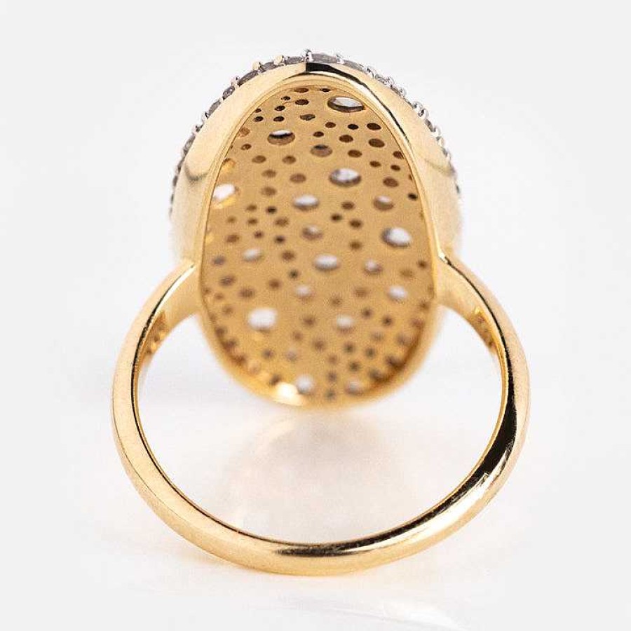 Local Eclectic 14K Solid Gold Bella Diamond Navette Ring