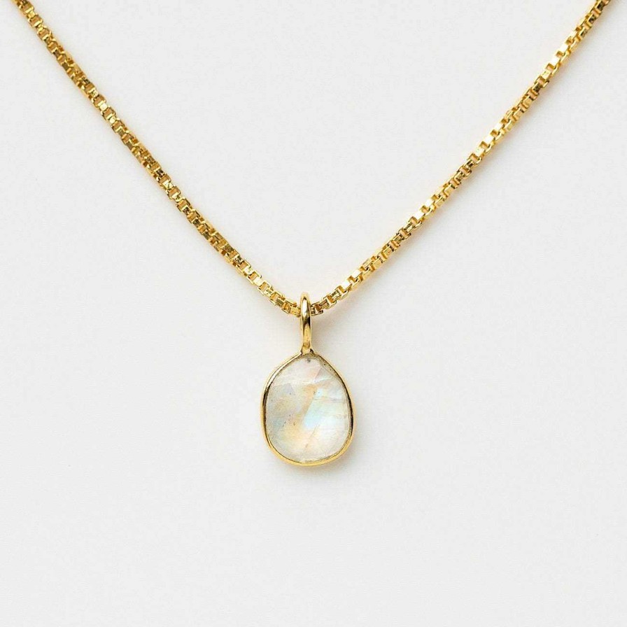 Local Eclectic Sofia Slice Necklace With Moonstone