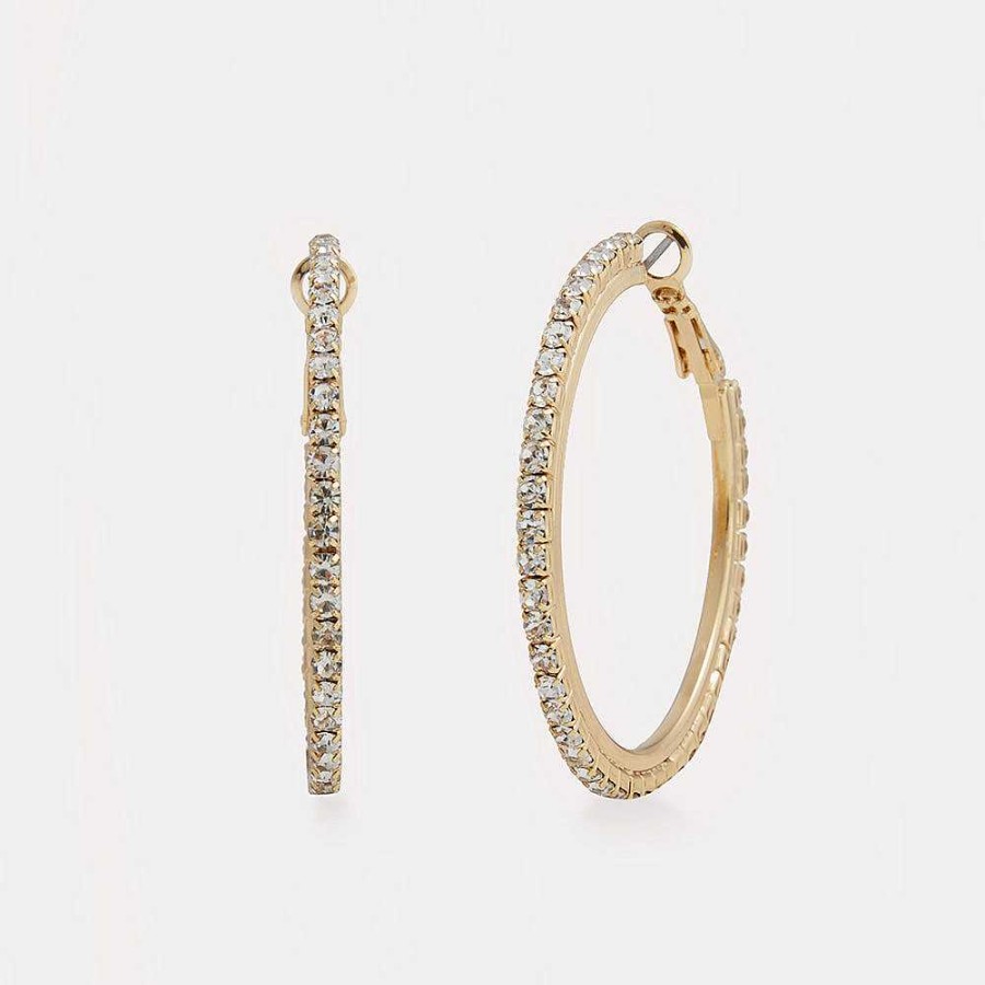 Local Eclectic Catherine Pave Hoop Earrings