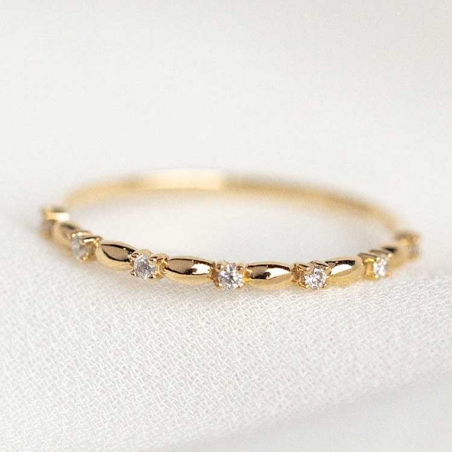 Local Eclectic 14K Delicate Diamond Celebration Band