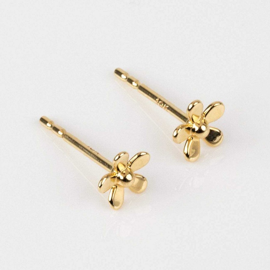 Local Eclectic Solid Gold Daisy Studs