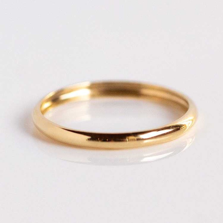 Local Eclectic 14K Delicate Yellow Gold Wedding Band