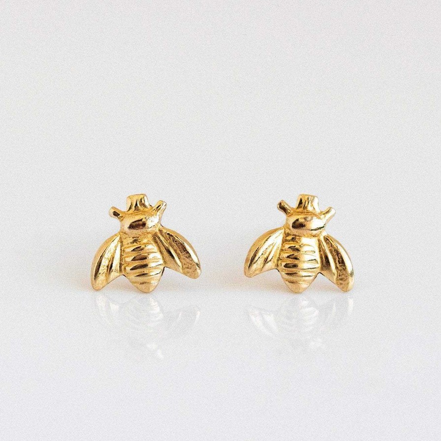 Local Eclectic Golden Bee Earrings