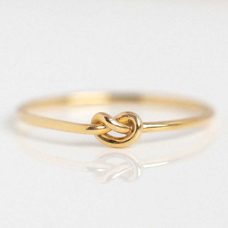 Local Eclectic Solid Gold Simple Knot Ring