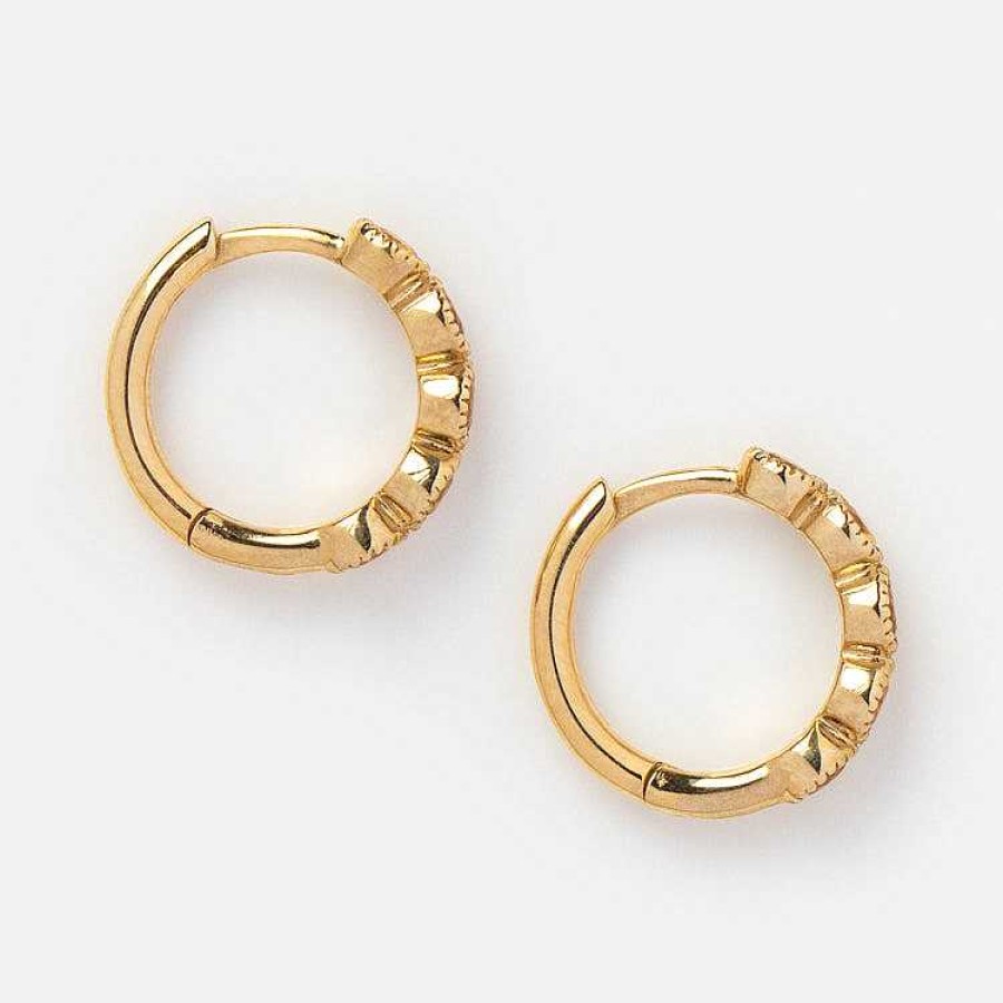 Local Eclectic Solid Gold November Capsule Citrine Huggie Hoops