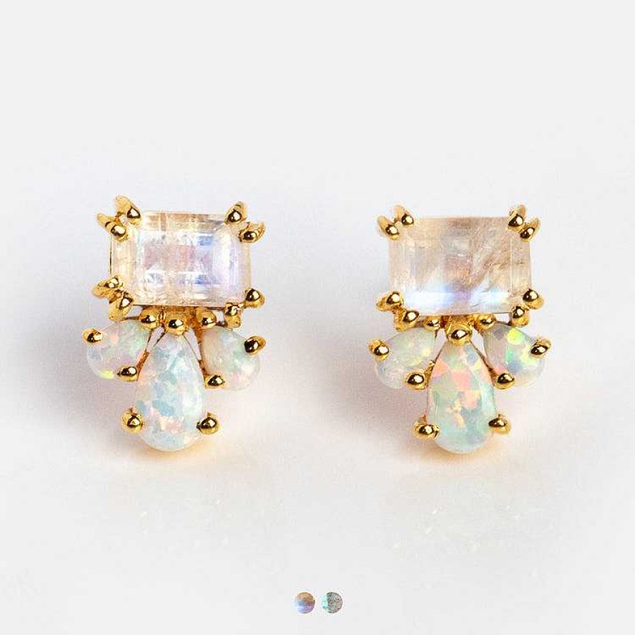 Local Eclectic Gemstone Empress Stud Earrings