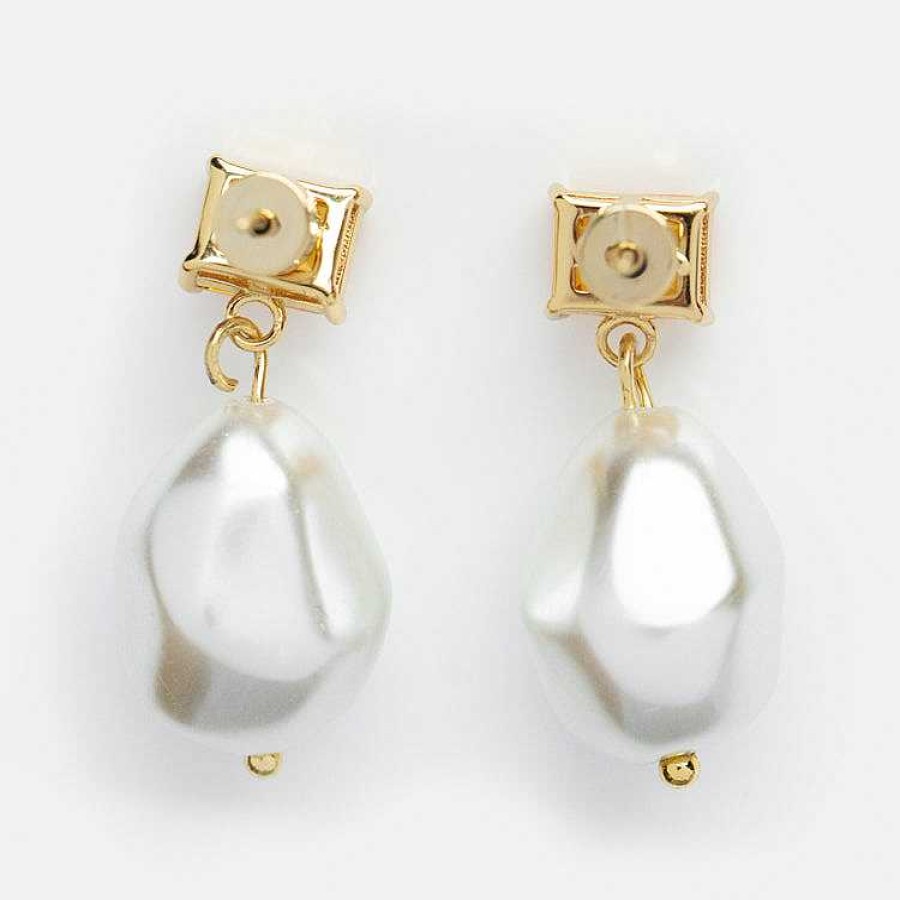 Local Eclectic Pearl Citrine Drop Earrings