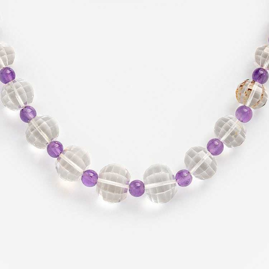 Local Eclectic Vintage Beaded Amethyst Necklace