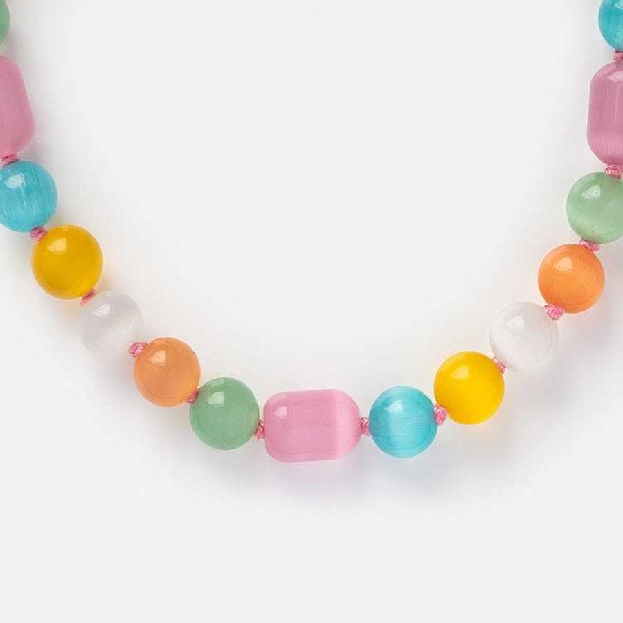 Local Eclectic Pastel Monalisa Knotted Necklace