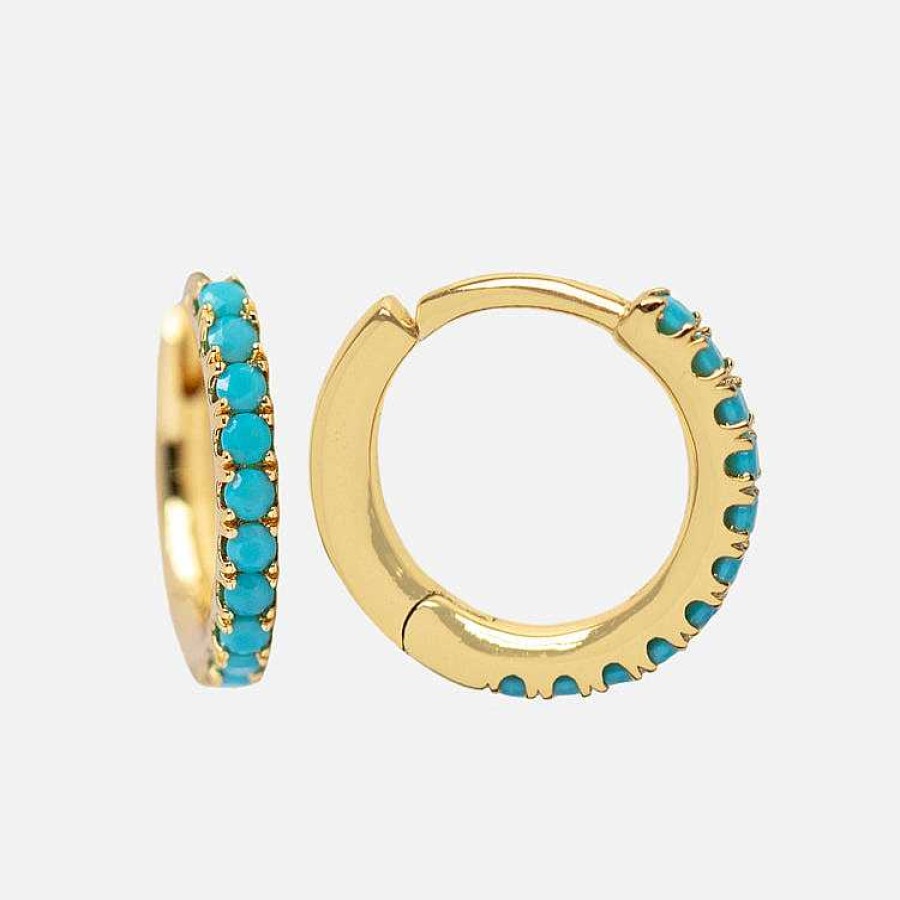 Local Eclectic Classic Gem Huggie Hoops