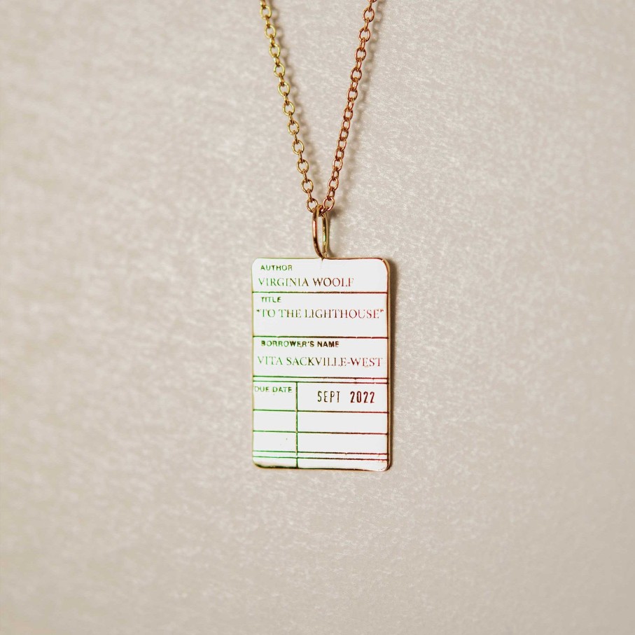 Local Eclectic Customizable Library Card Necklace