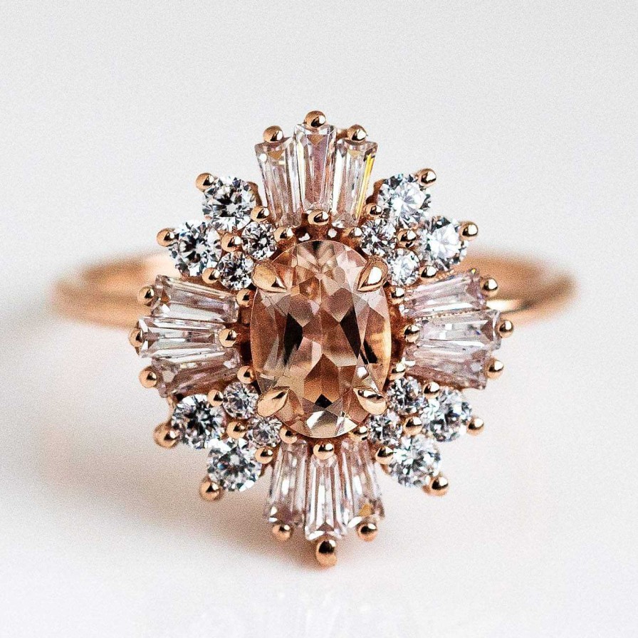 Local Eclectic 14K Rose Gold Victoria Vintage Cluster Ring