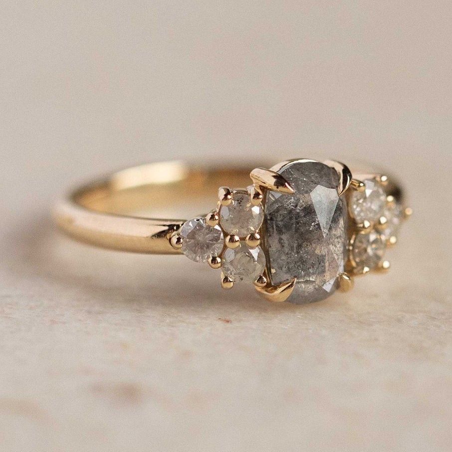 Local Eclectic Apollonia Salt And Pepper Diamond Ring