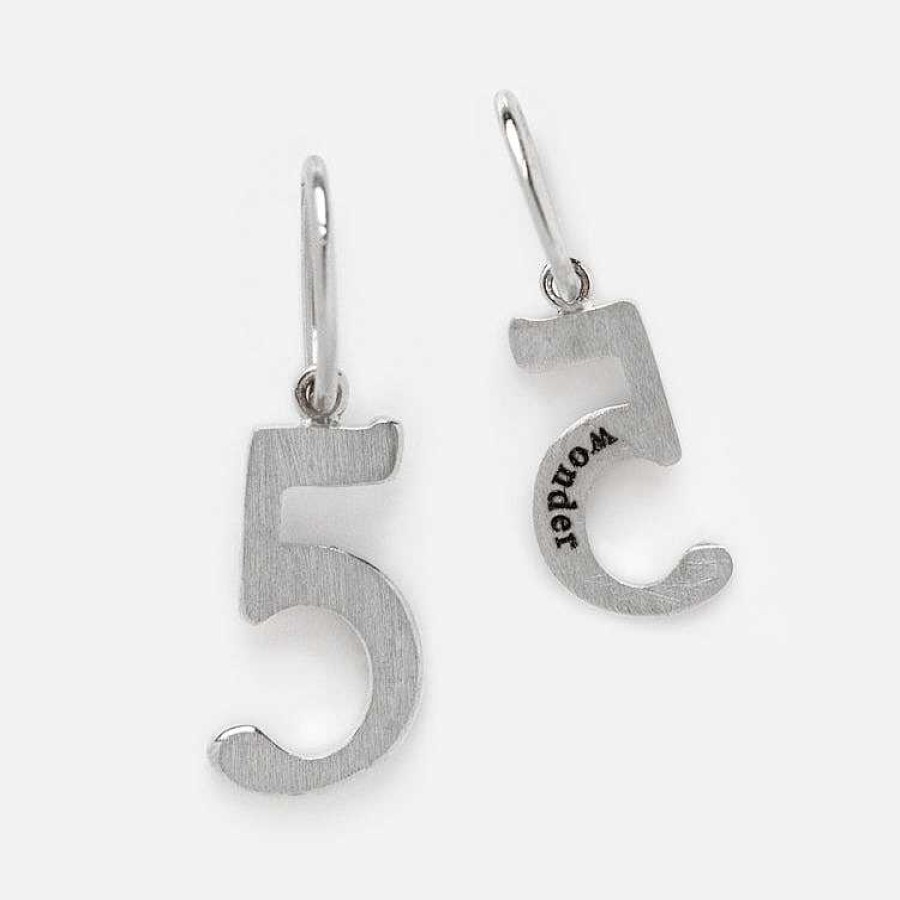 Local Eclectic Solid Gold Number Charm In White Gold