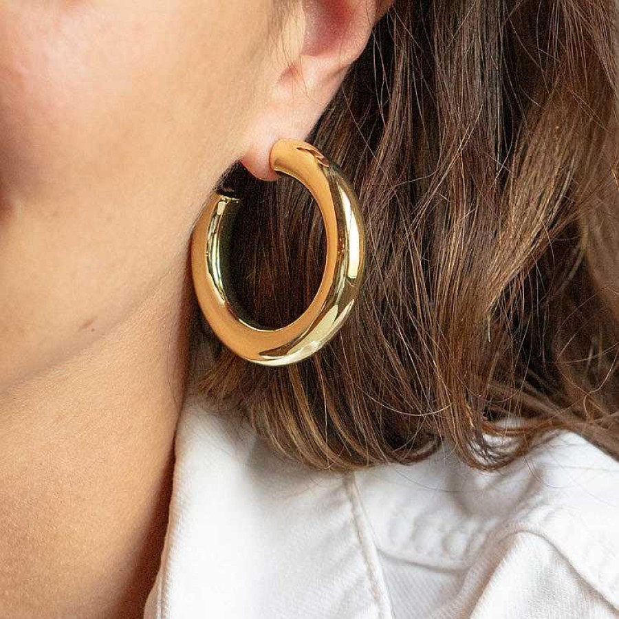 Local Eclectic Chunky Large Tube Hoop Earrings