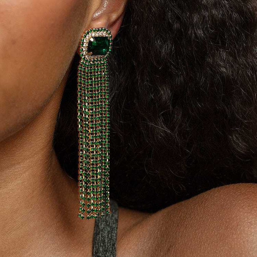 Local Eclectic Odel Emerald Green Earrings