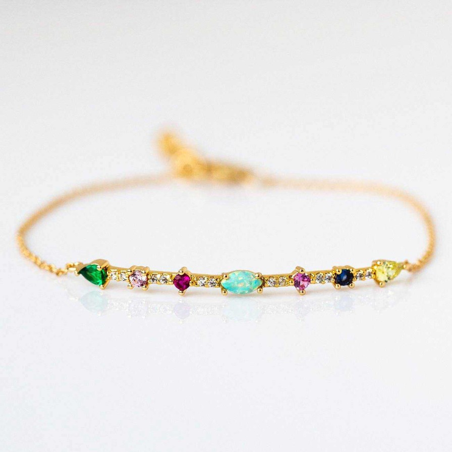 Local Eclectic Colorful Mixed Stone Bracelet