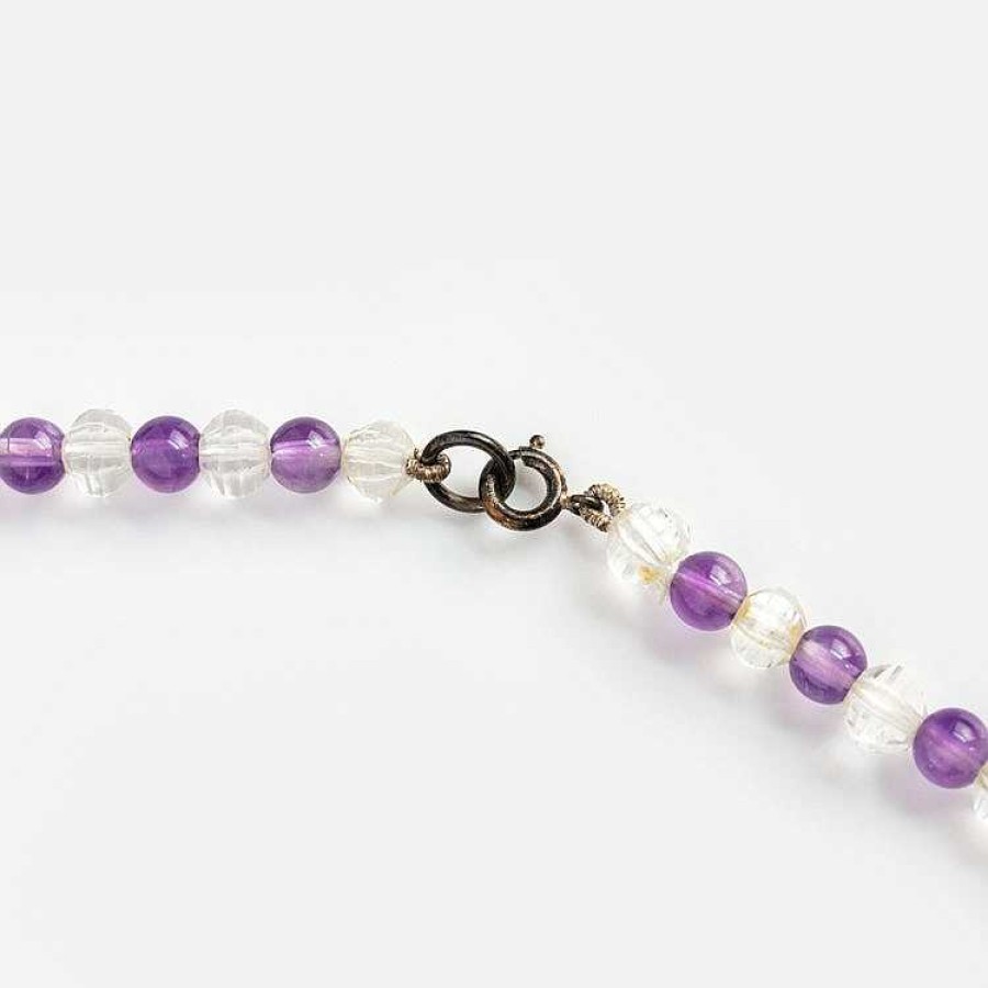 Local Eclectic Vintage Beaded Amethyst Necklace