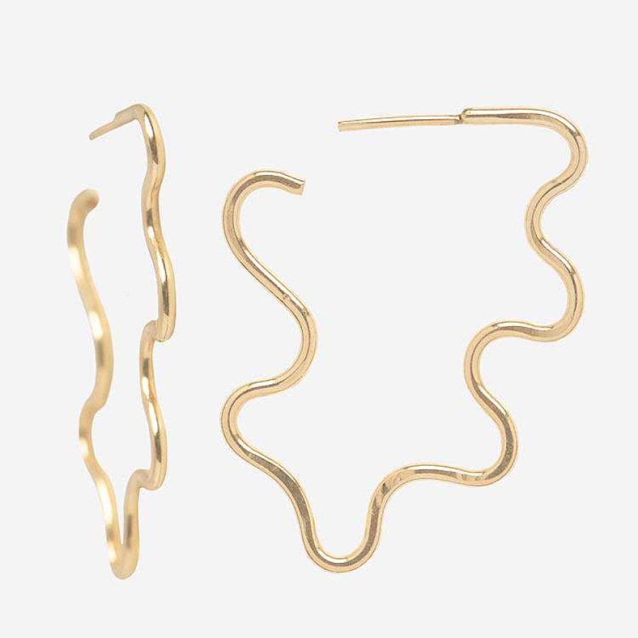 Local Eclectic Squiggly Hoop Earrings