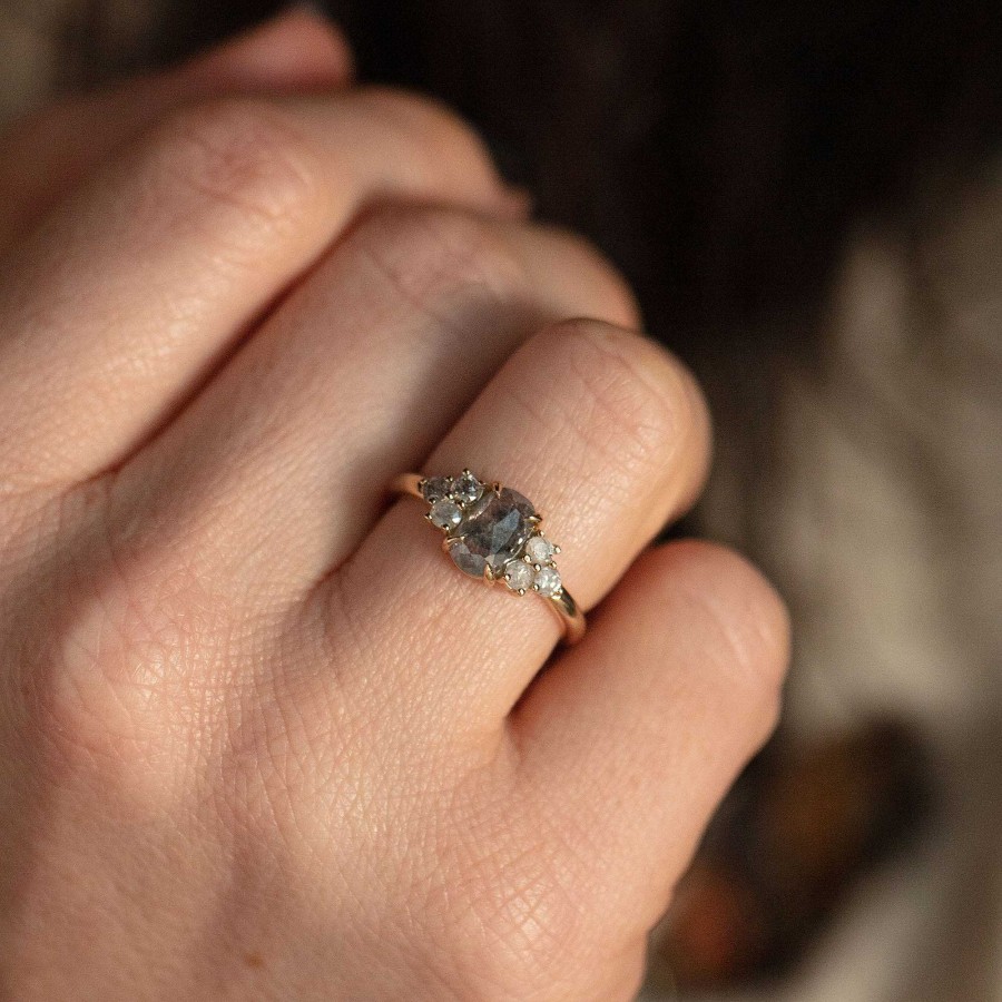 Local Eclectic Apollonia Salt And Pepper Diamond Ring