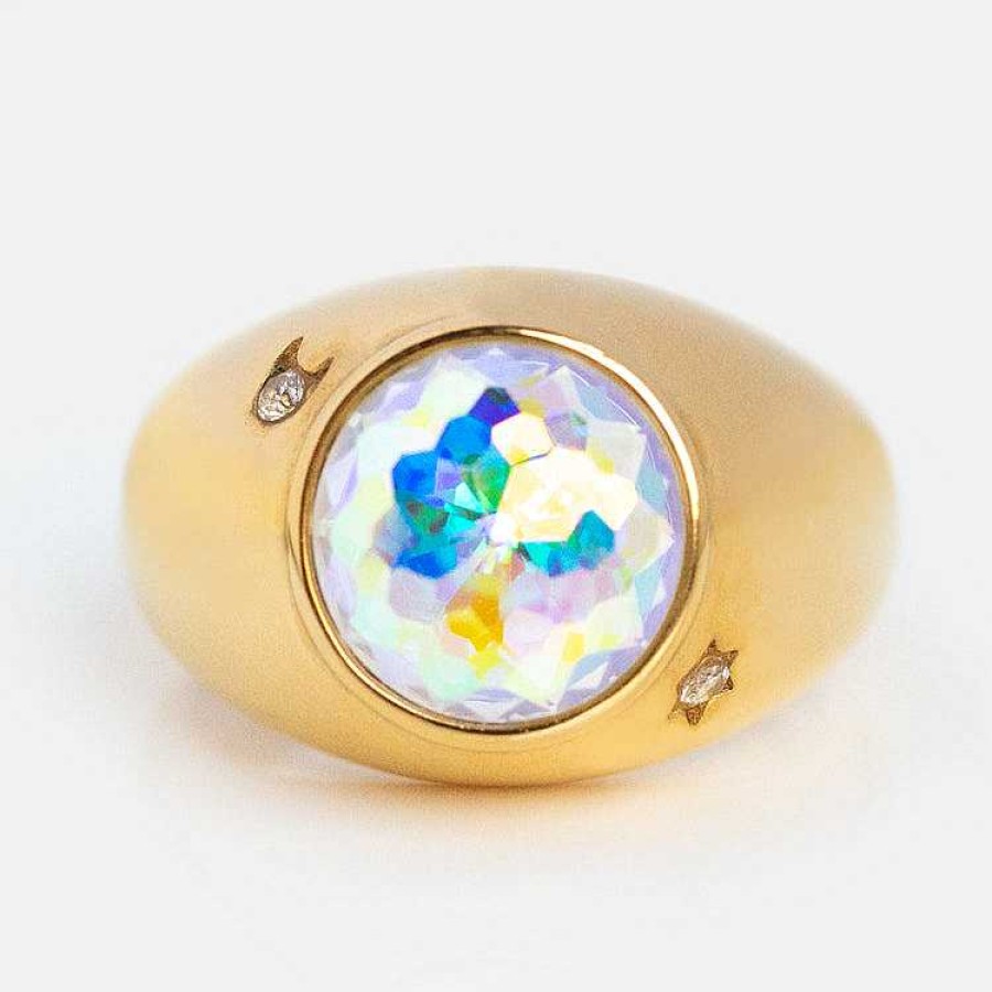 Local Eclectic Snowglobe Disco Ring