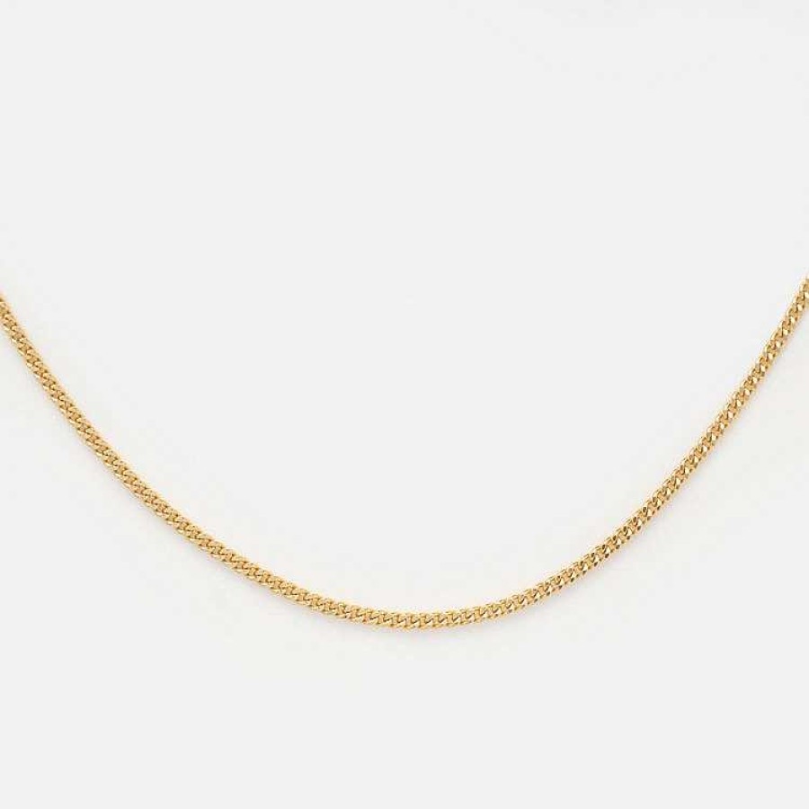 Local Eclectic Solid Gold Classic Curb Chain Necklace