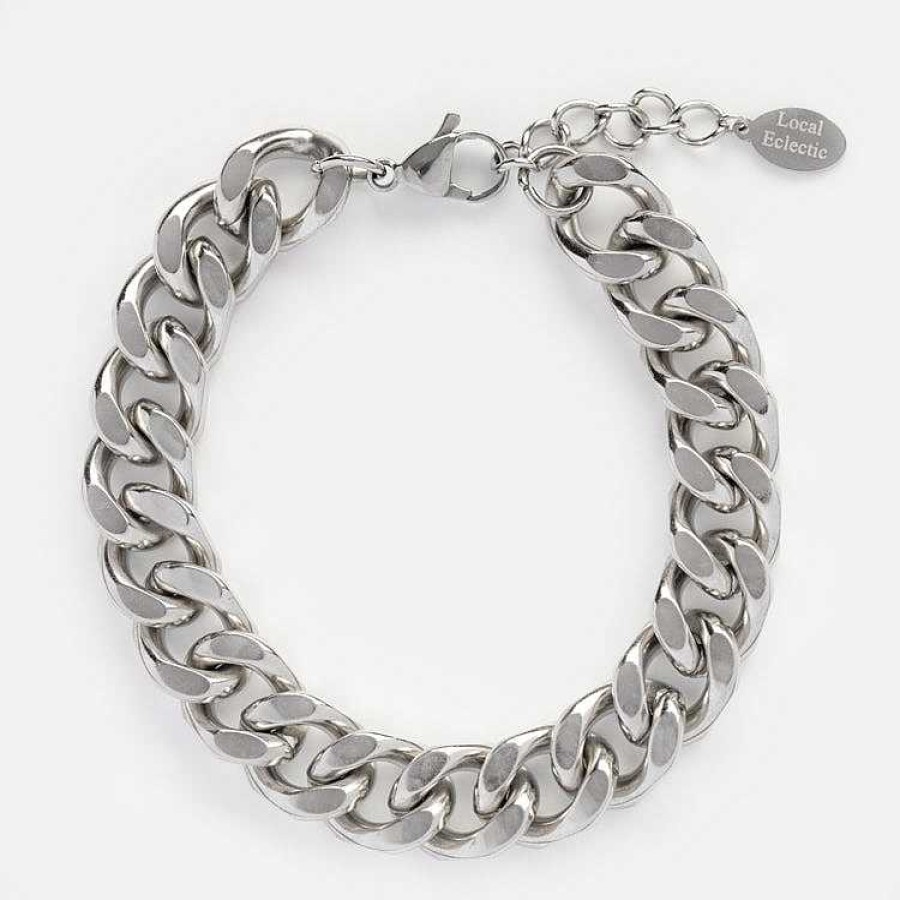 Local Eclectic Chunky Stainless Steel Curb Chain Bracelet