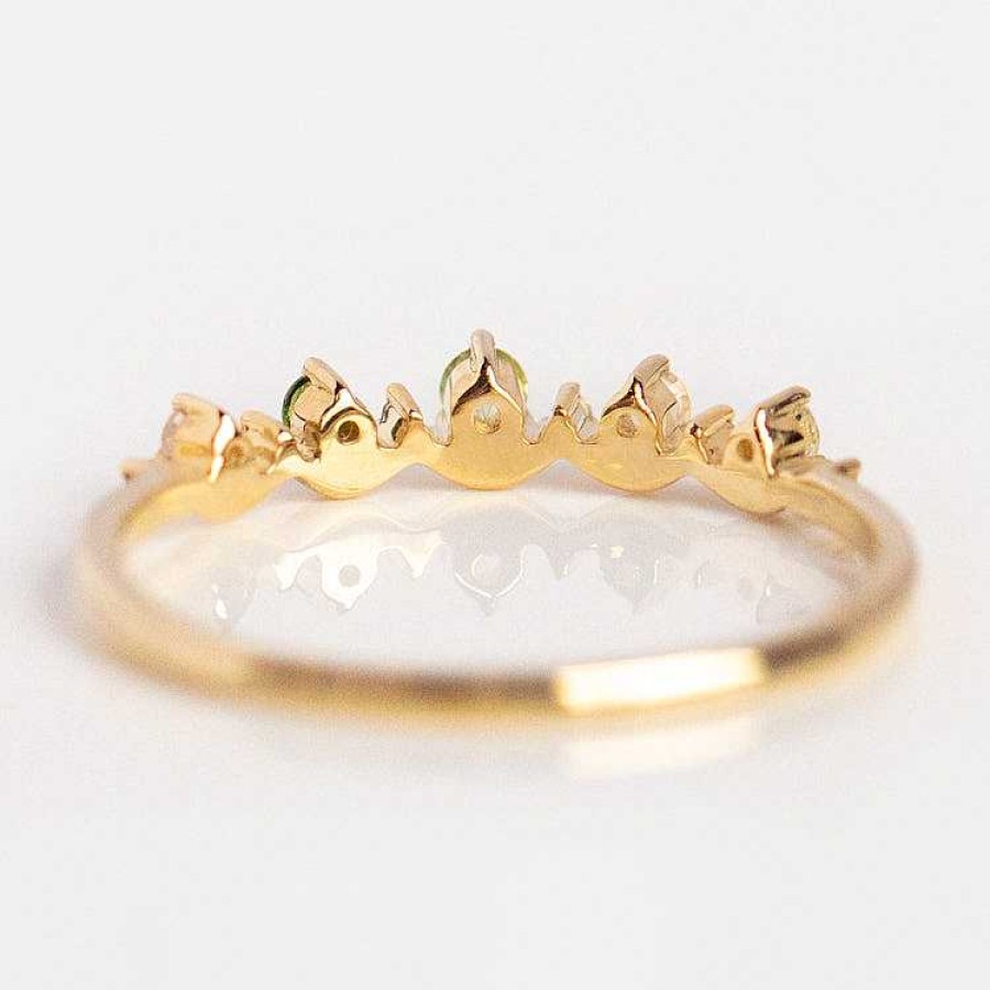 Local Eclectic Solid Gold Amour Acrostic Ring