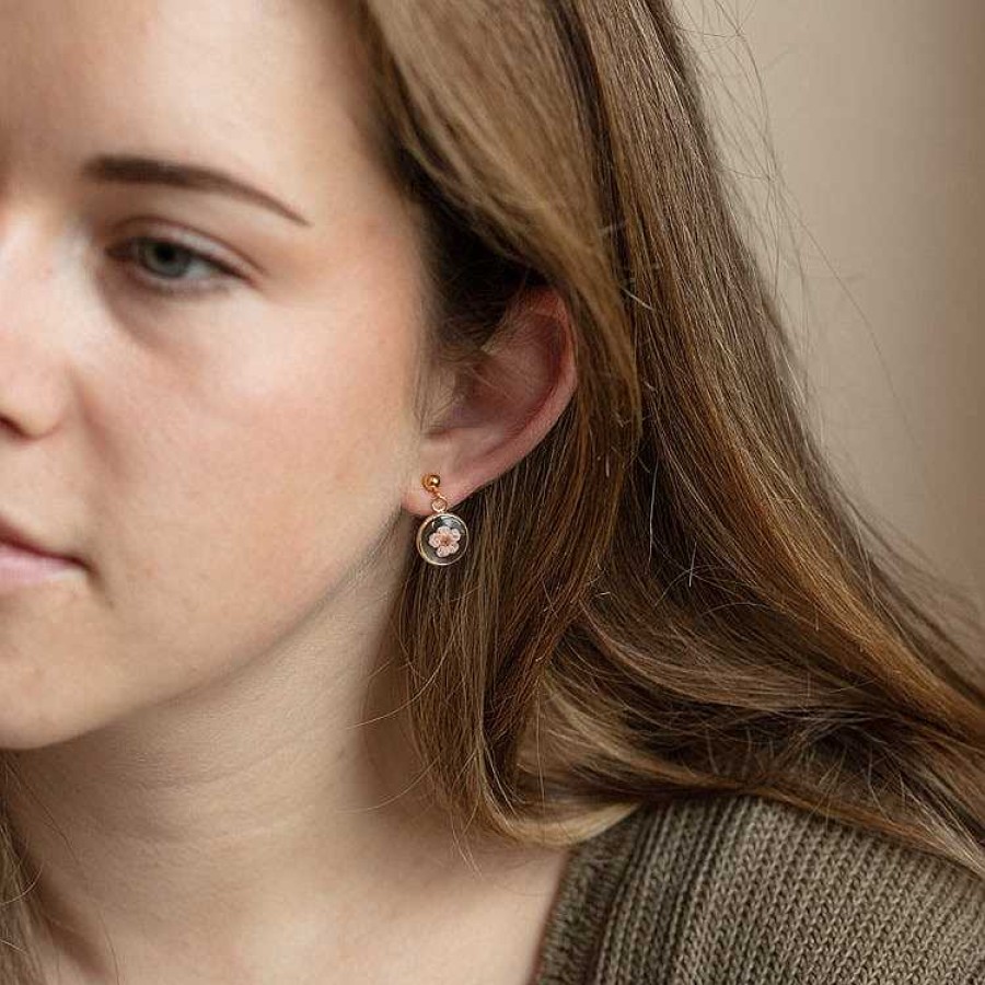 Local Eclectic Pressed Flower Dangle Earrings