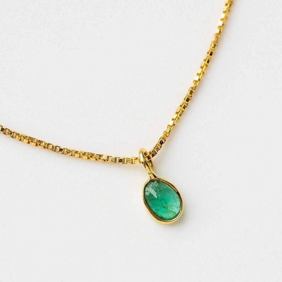 Local Eclectic Sofia Slice Necklace With Emerald