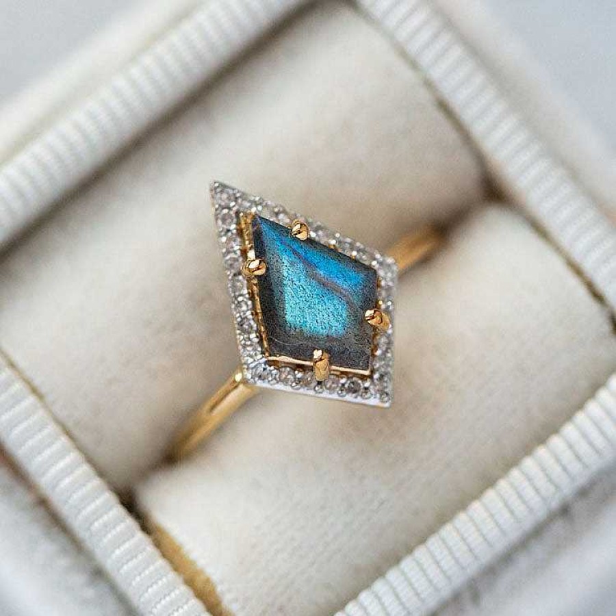 Local Eclectic Gemstone & Diamond Kite Ring