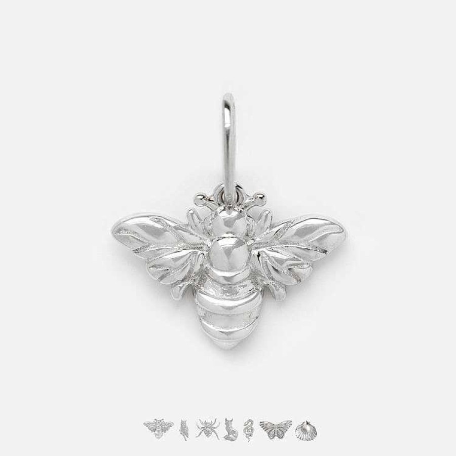 Local Eclectic Solid Gold Nature Charm In White Gold