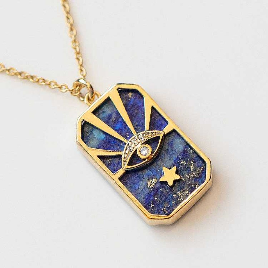 Local Eclectic Night Sky Protection Pendant Necklace