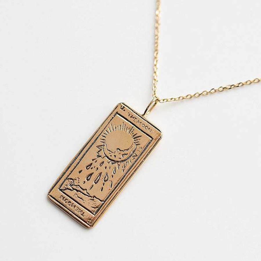 Local Eclectic The Moon Tarot Card Necklace