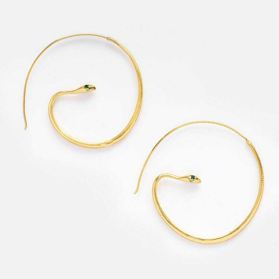 Local Eclectic Snake Hoop Earrings