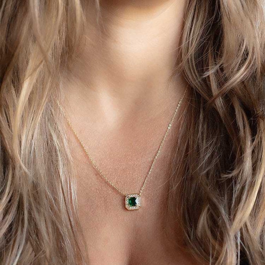 Local Eclectic The Gatsby Necklace In Green