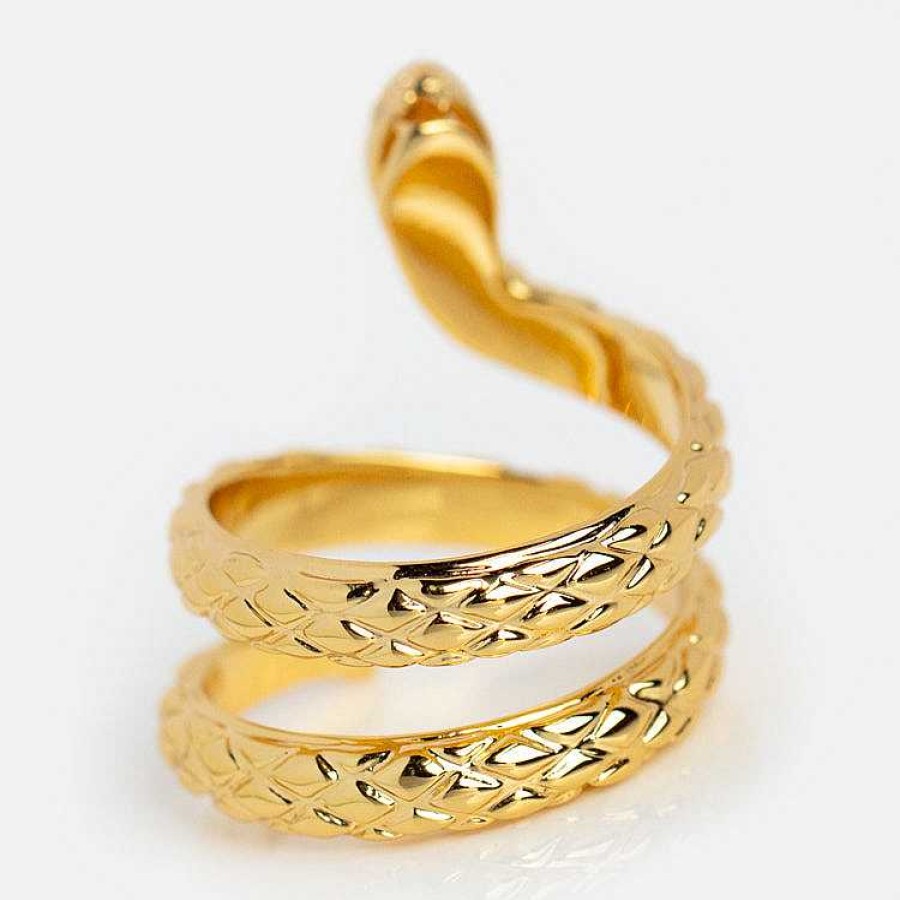 Local Eclectic Wisdom Snake Spiral Ring