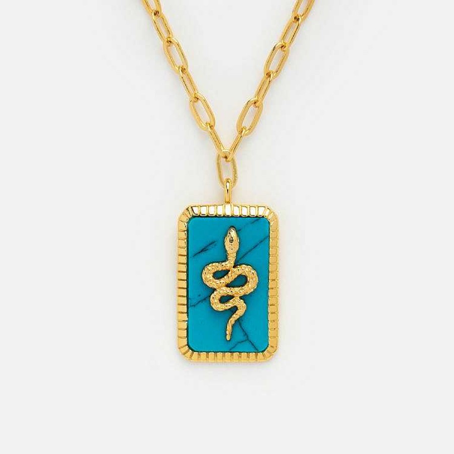 Local Eclectic Awaken Turquoise Snake Necklace