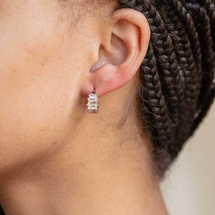 Local Eclectic Diamond Shine Mini Hoop Earrings