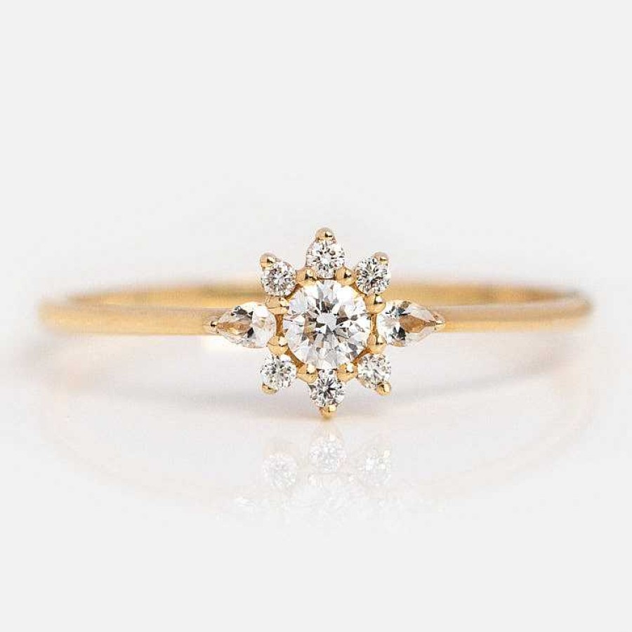 Local Eclectic 14K Floral Inspired Ring