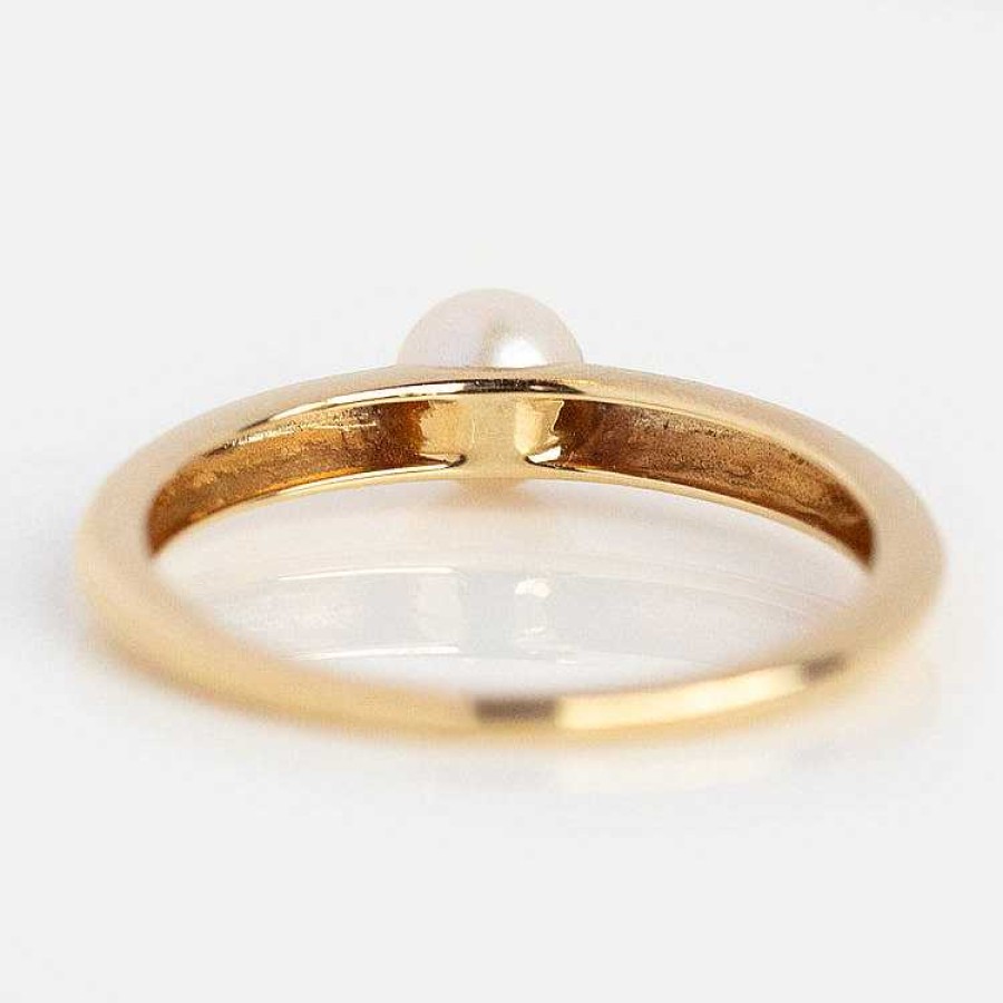 Local Eclectic Solid Gold Bold Pearl Ring