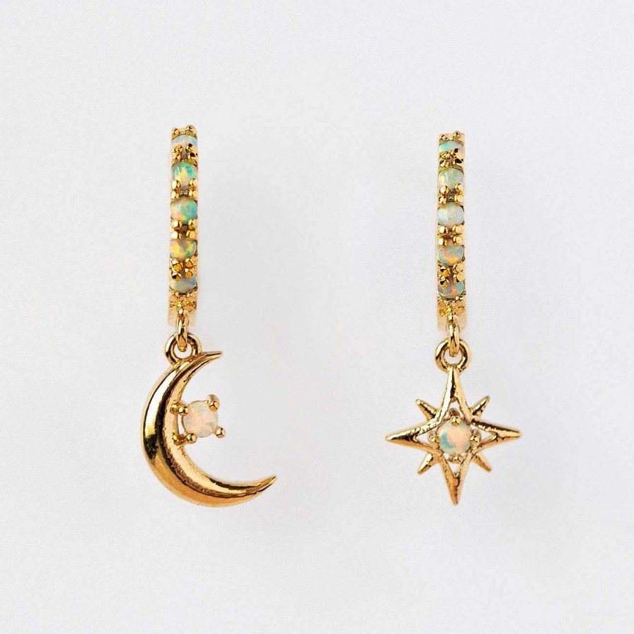 Local Eclectic Starry Night Mini Hoops