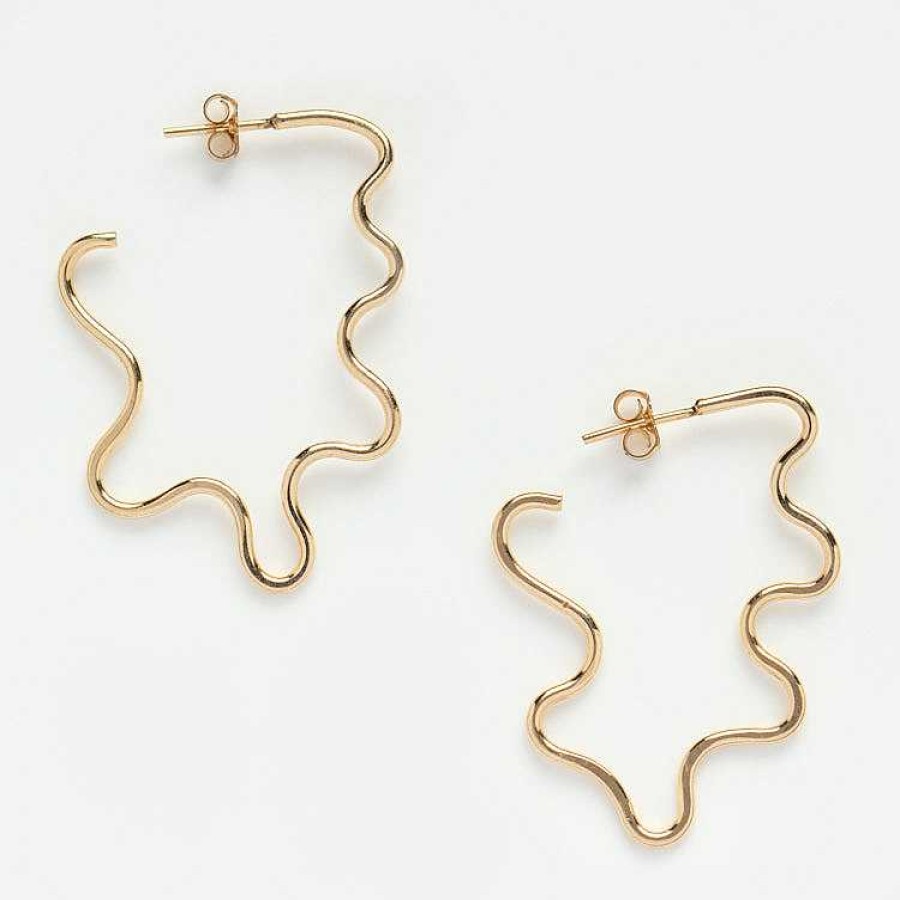 Local Eclectic Squiggly Hoop Earrings