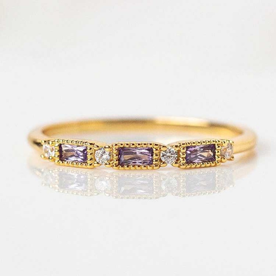 Local Eclectic Luxurious Purple Stacking Ring