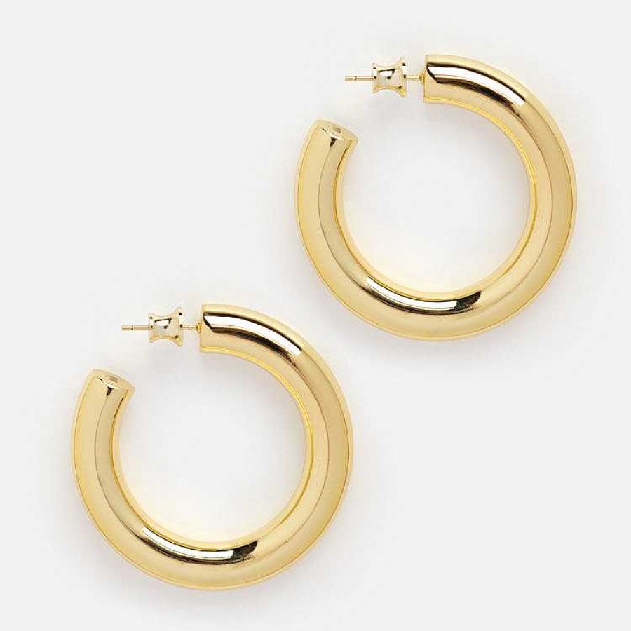 Local Eclectic Chunky Large Tube Hoop Earrings