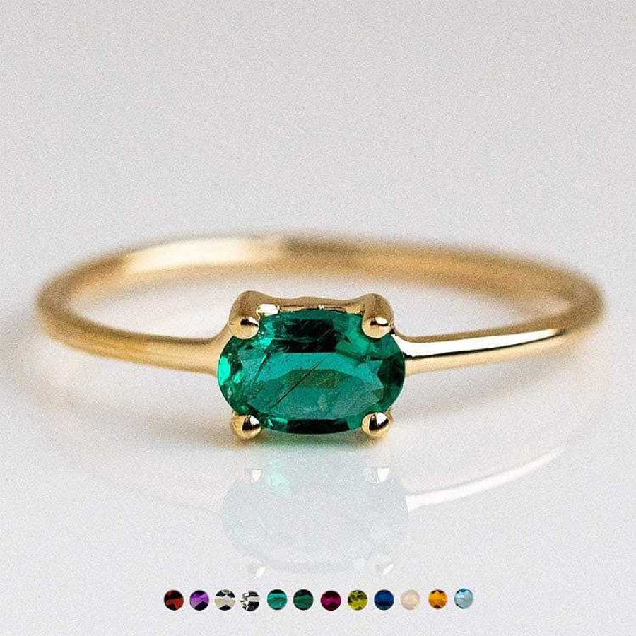 Local Eclectic 14K Gold Sweetest Birthstone Ring