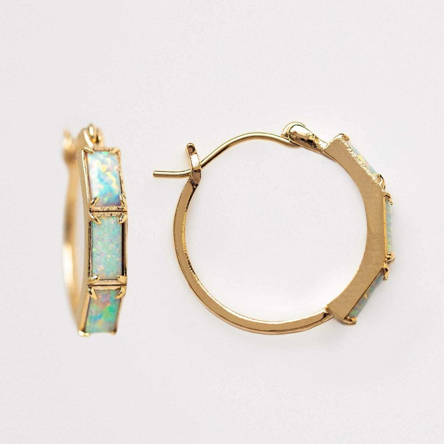 Local Eclectic Milky Way Opal Hoops