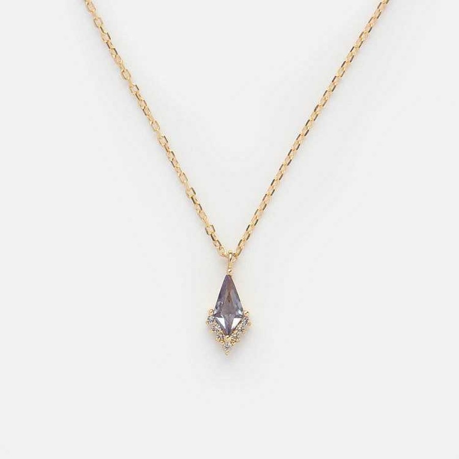 Local Eclectic Solid Gold June Capsule Alexandrite Kite Necklace