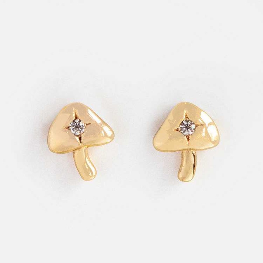 Local Eclectic Starry Shroom Stud Earrings