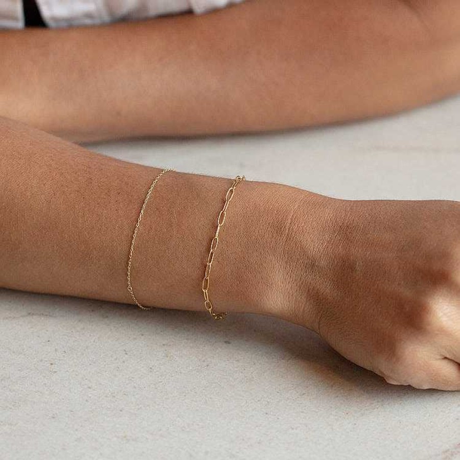 Local Eclectic Vermeil Paperclip Bracelet